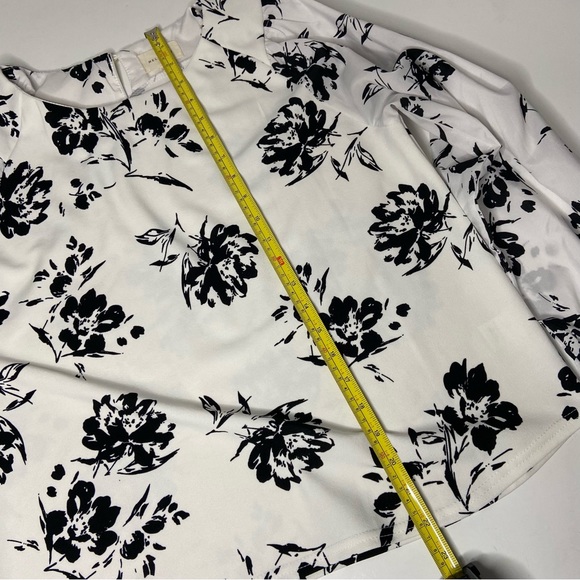 MELLODAY | Women's Flower Print Blouse Size M - Picture 6 of 8